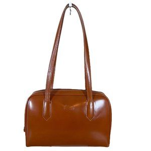 Authentic Gucci Shoulder Bag Brown Leather Used GG Handbag Vintage